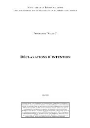 Waleo 3 : Déclarations d'intention (PDF) - Recherche et Technologie