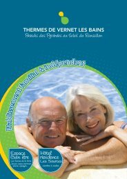 Télécharger la brochure - Etablissement Thermal de Vernet les Bains