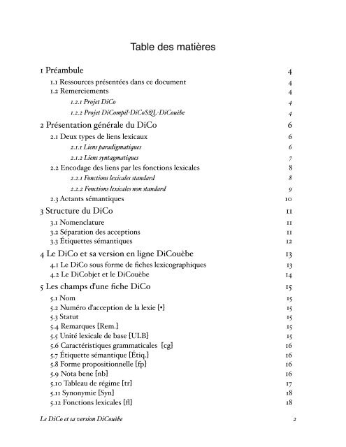 le dico et sa version dicouèbe - Observatoire de linguistique Sens ...