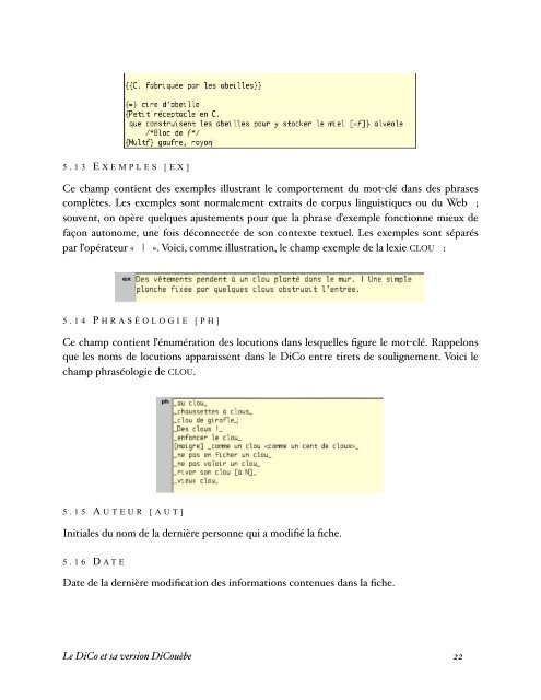 le dico et sa version dicouèbe - Observatoire de linguistique Sens ...