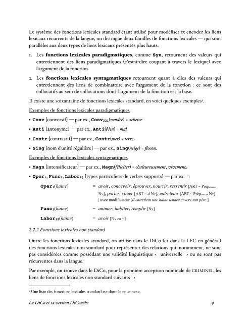 le dico et sa version dicouèbe - Observatoire de linguistique Sens ...