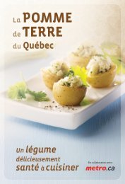 Consultez notre petit guide La pomme de terre du ... - Metro.ca