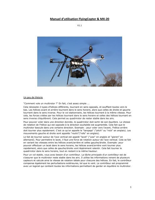 Mode d'emploi du drone v1 - Flying Eye