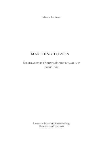 Marching to Zion: Creolisation in Spiritual Baptist ... - Prolades.com