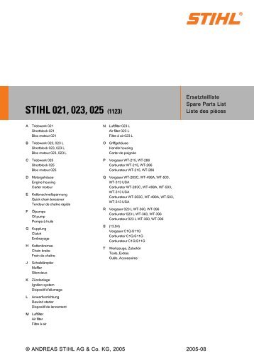 STIHL 021, 023, 025 (1123) - Free