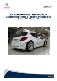 Notice moteur - Peugeot Sport Store