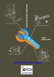 les pièces à sceller - Aquatechni
