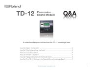 Roland TD-12 Q&A