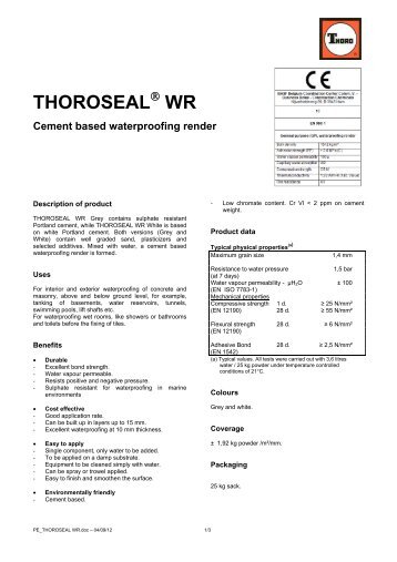 THOROSEAL WR - PCI-Augsburg GmbH