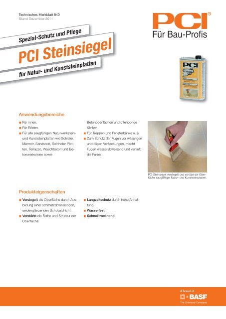 PCI Steinsiegel - PCI-Augsburg GmbH
