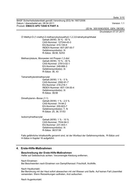 Sicherheitsdatenblatt - PCI-Augsburg GmbH