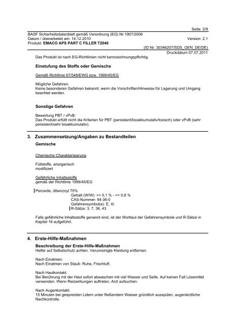 Sicherheitsdatenblatt - PCI-Augsburg GmbH
