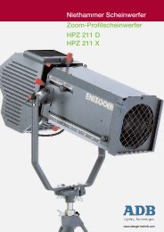 Zoom-Profilscheinwerfer HPZ 211 D HPZ 211 X Niethammer ...