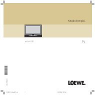 Mode d'emploi. TV. - Loewe