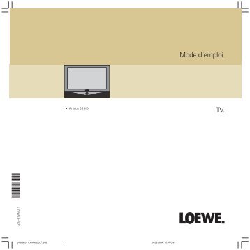 Mode d'emploi. TV. - Loewe