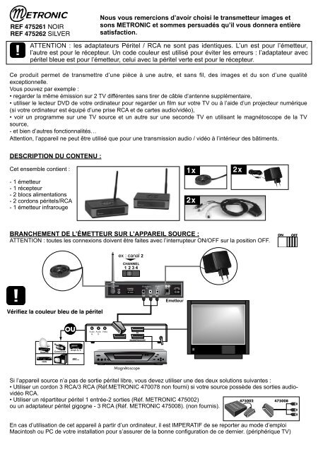 Notice du produit - Maisonic