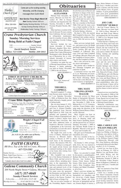 11-13-08 Section A.pdf - Crane Chronicle / Stone County Republican