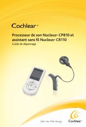 Processeur de son Nucleus® CP810 et assistant sans fil ... - Cochlear
