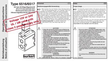 Type 6516/6517 - Bürkert Fluid Control Systems