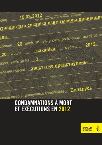 Condamnations à mort et exécutions en 2012 - Amnesty ...