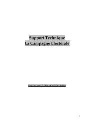 Support Technique La Campagne Electorale