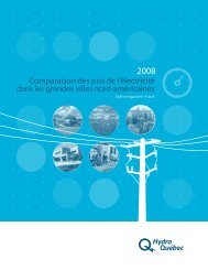 Comparaison des prix de l'électricité dans les ... - Hydro-Québec