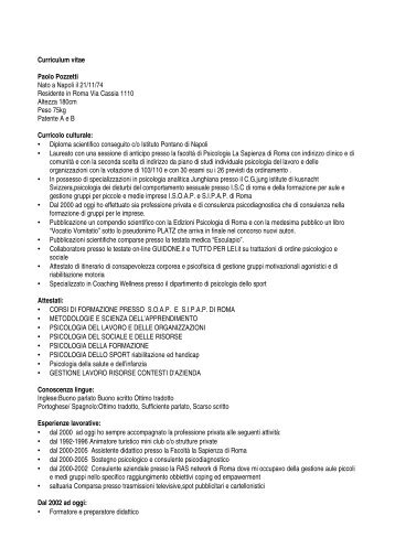 Curriculum Vitae - Centro Luigi Bini