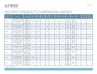 Security Products Comparison Chart - Juniper Networks