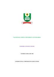 edu 304 - comparative education - National Open University of Nigeria