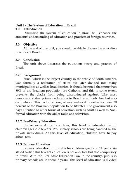 edu 304 - comparative education - National Open University of Nigeria