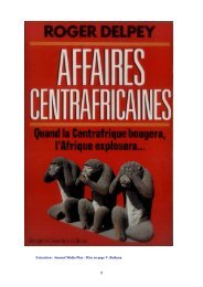 Extrait du livre Affaires Centrafricaines - Sangonet