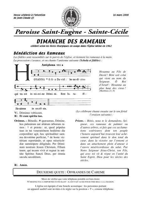 Télécharger le livret de la messe au format PDF