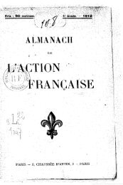 Action française. Almanach de l'Action française ... - Maurras, Charles