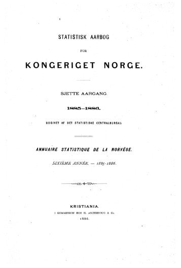 Statistisk årbok 1885-1886