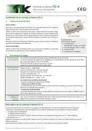 Centrale d'alarme FG-A - TTK France