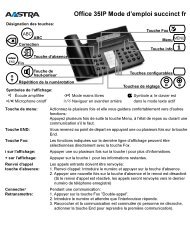 Office 35IP Mode d'emploi succinct fr - Aastra