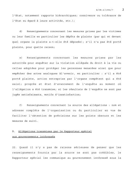 Rapport présenté par M. Bacre Waly Ndiaye, rapporteur spécial ...