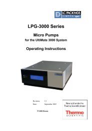 LPG-3000 Series Micro Pumps for the UltiMate 3000 System - Dionex