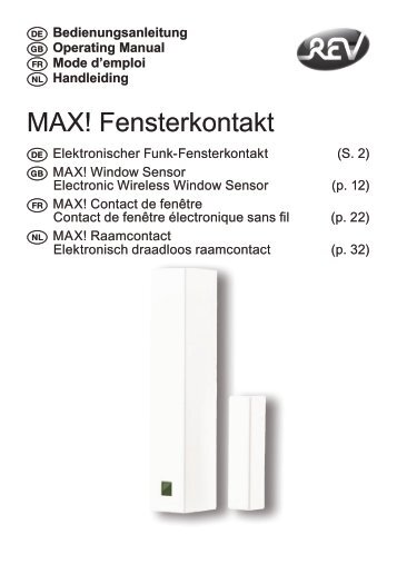 MAX! Fensterkontakt - REV-Ritter GmbH