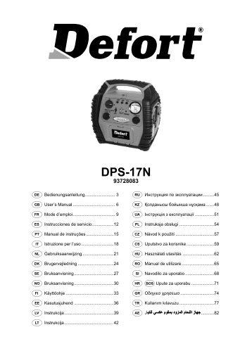 Manual DPS-17N (a1-a3_1).indd - Defort