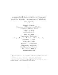 Monomial orderings, rewriting systems, and Gröbner bases for the ...