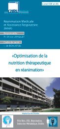 «Optimisation de la nutrition thérapeutique en ... - CHU Montpellier