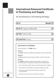 International Advanced Certificate in Purchasing and Supply