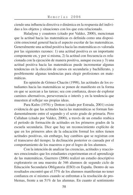 La actitud hacia las matemáticas y el rendimiento académico - Circle