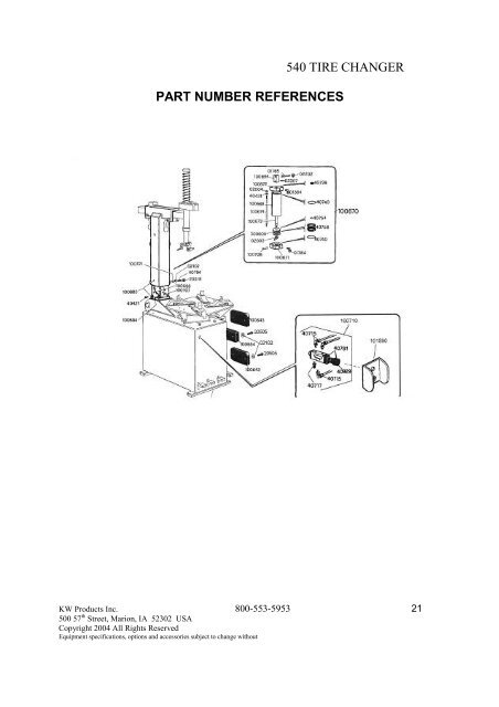 540 Telescoping Tilt-Tower Tire Changer