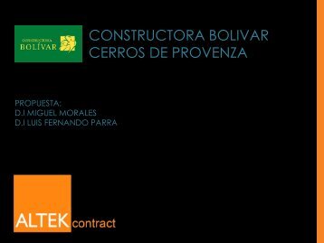 CONSTRUCTORA BOLIVAR CERROS DE PROVENZA