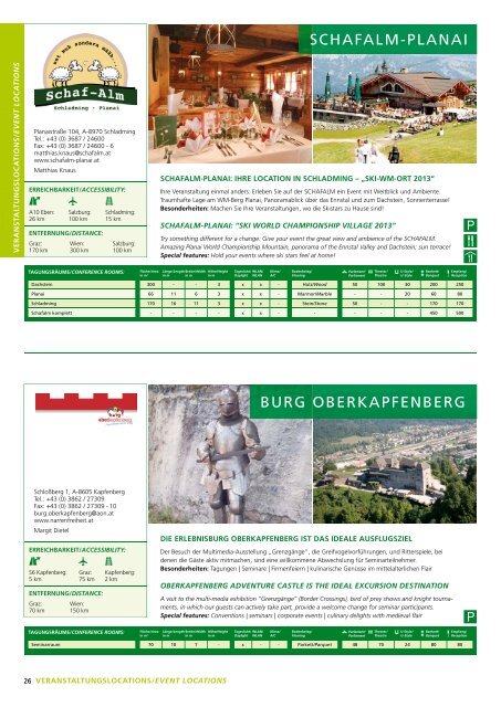 Steiermark Convention - Tagungsplaner 2013