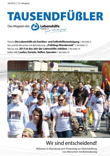 2013 Juli / Lebenshilfe Freising / Tausendfüßler-Magazin