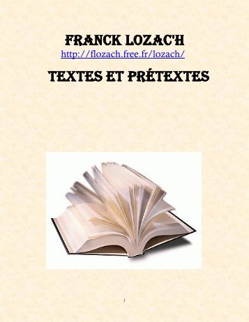 FRANCK LOZAC'H TEXTES ET PRÉTEXTES