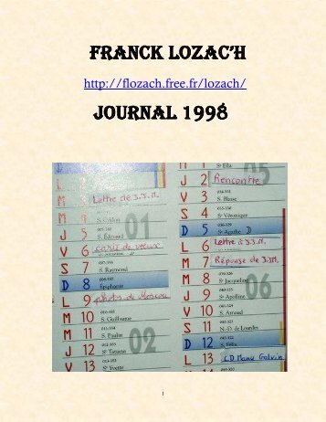 FRANCK LOZAC’H JOURNAL 1998